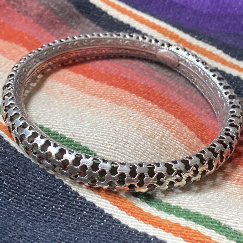Vintage Sterling Silver Openwork From Filagree Ba… - image 8